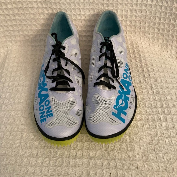 Hoka Other - Mens Hoka One One Rocket White/Blue Running Track Spikes Size 11.5